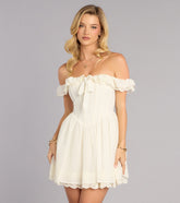 Darling Off-Shoulder Skater Dress