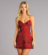 All Plans Approved Lace Up Mini Dress