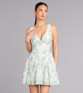 Caught In Bloom Skater Mini Dress