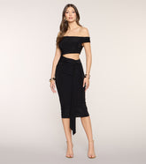 Love At First Off-Shoulder Midi Dress