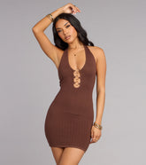 Bold Allure O-Ring Cutout Bodycon Mini Dress