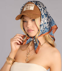 Elevated It Girl Paisley Satin Scarf