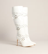 All Strapped In Knee-High Heels