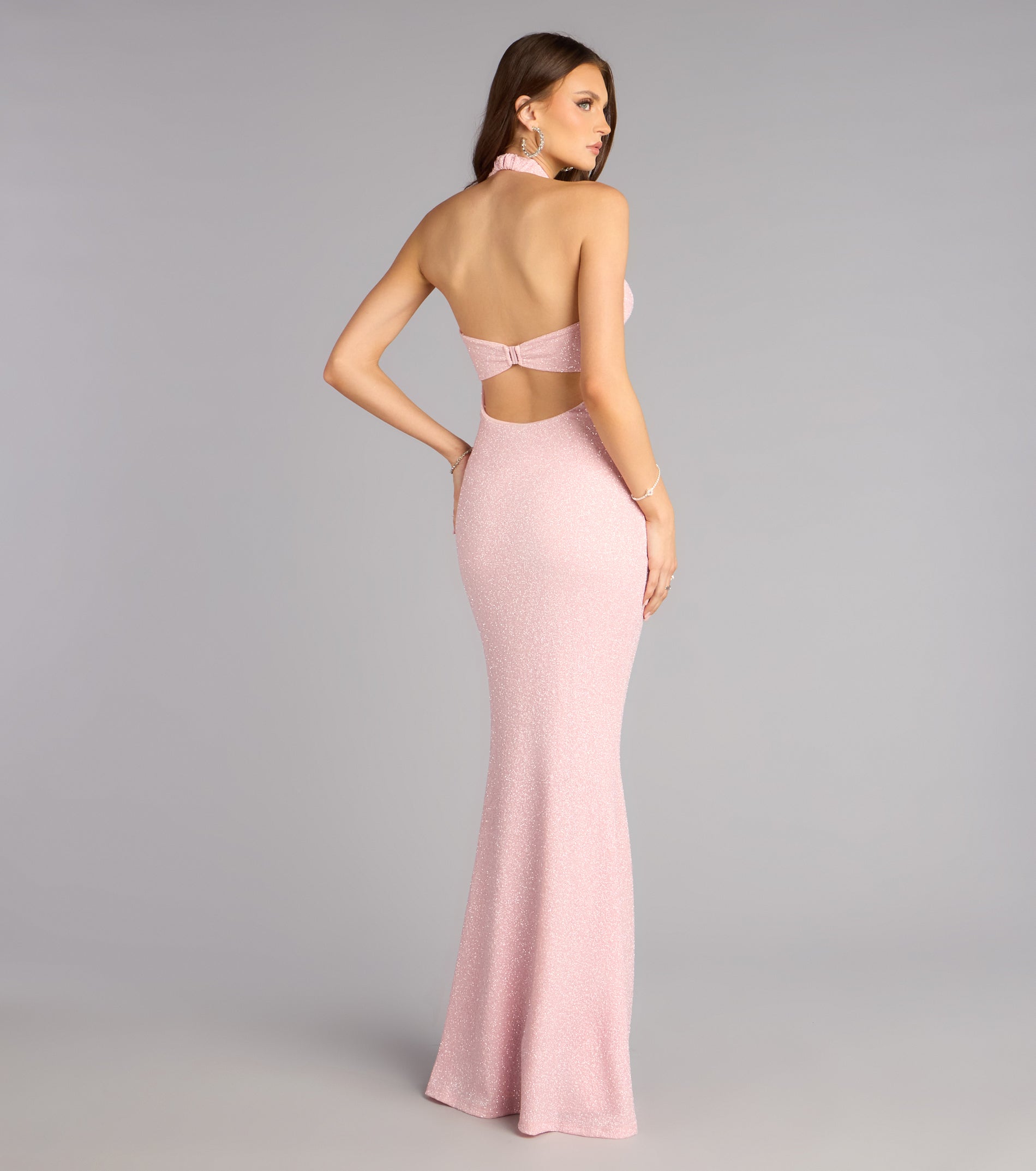 Cleo Glitter Knit Mermaid Formal Dress