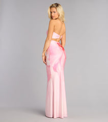 Roxanna Floral Print Strapless Mermaid Dress