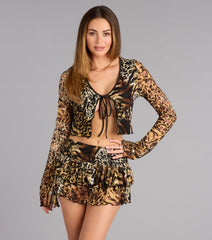 Wild Card Plans Ruffle Lace Mini Skort