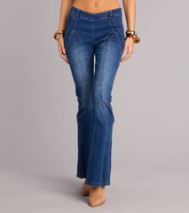 Curve Code V-Waist Flare Denim Jeans