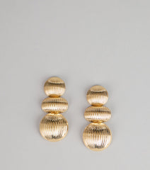 Triple Take Shine Dome Earrings