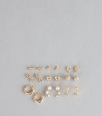 Style It Up Stud And Hoop Earrings Set