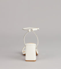 Crystal Hour Strappy Block Heels