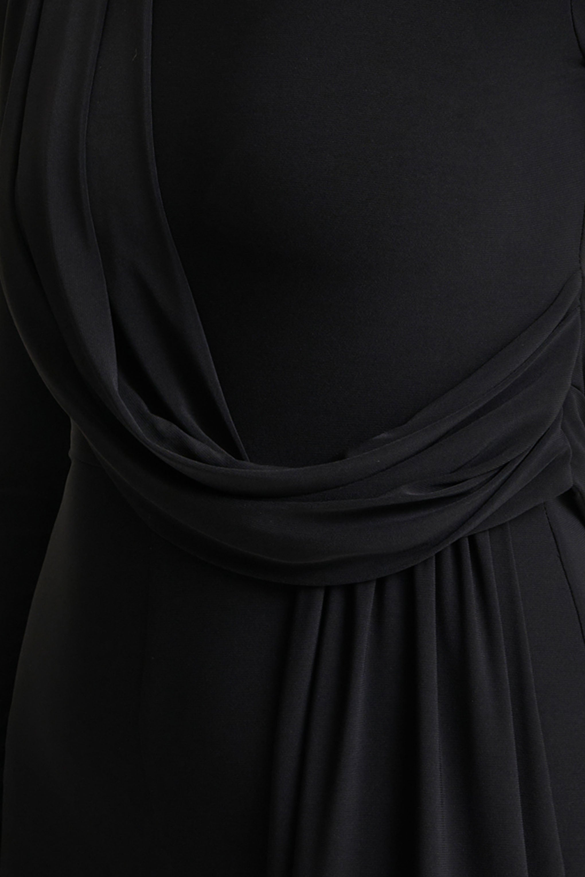 Havenna | Black High-Neck Jumpsuit