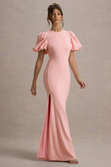 Love Letters | Pink Puff-Sleeve Maxi Dress